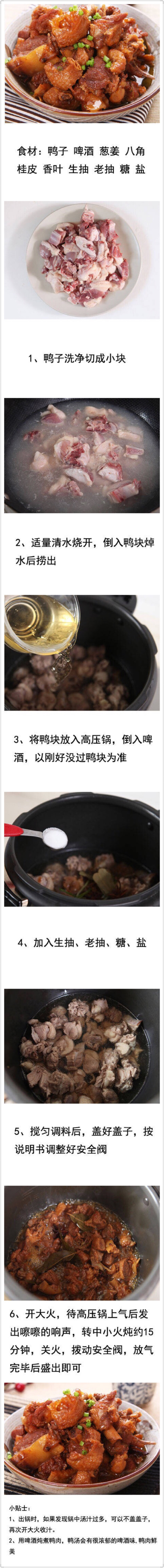 啤酒鸭是一道风味独特的佳肴,鸭肉不仅入口鲜香，还带有一股啤酒清香~