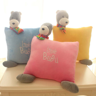 可爱卡通毛绒玩具bubu熊布布熊毛绒玩具公仔沙发靠垫靠枕抱枕