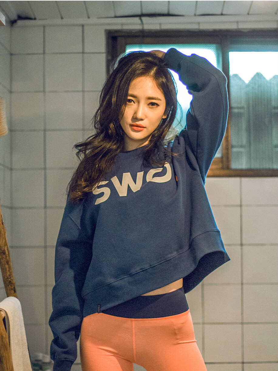 SWO Crop Crew Neck Blue