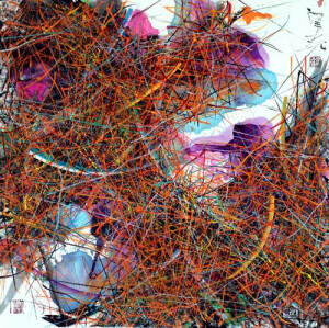 色彩漂亮， 很有层次感  .层层叠叠 .很有动感