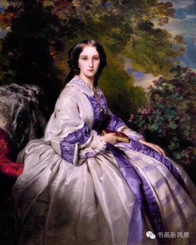 德国的宫廷画家，温德尔哈尔特（Franz Xaver Winterhalter，1805-1873），专门绘制欧洲的王室形象：奥地利，德意志，俄罗斯，法国，英国，甚至亚洲的皇帝国王和王后们，都请他做过肖像画。