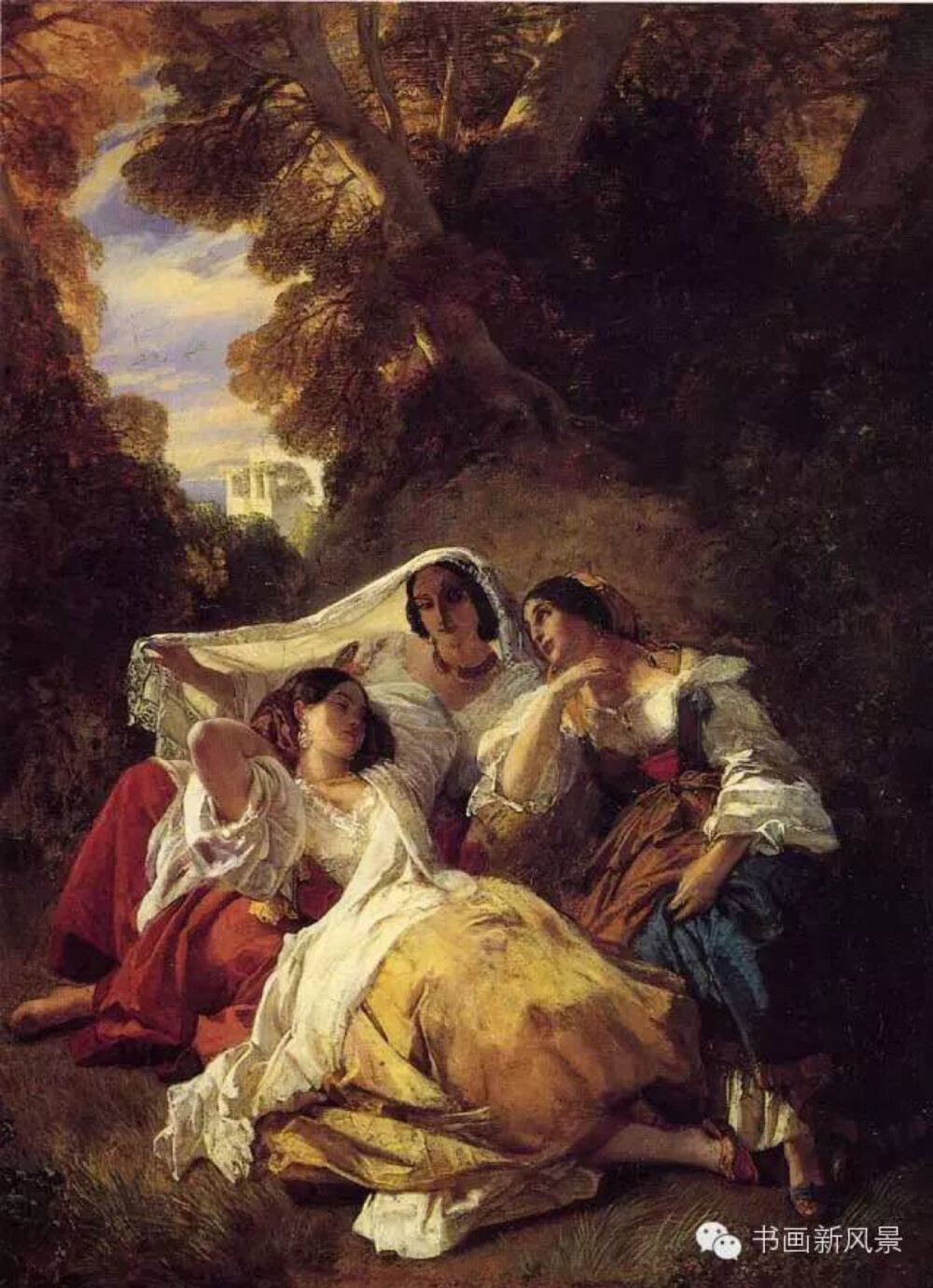  德国的宫廷画家，温德尔哈尔特（Franz Xaver Winterhalter，1805-1873），专门绘制欧洲的王室形象：奥地利，德意志，俄罗斯，法国，英国，甚至亚洲的皇帝国王和王后们，都请他做过肖像画。