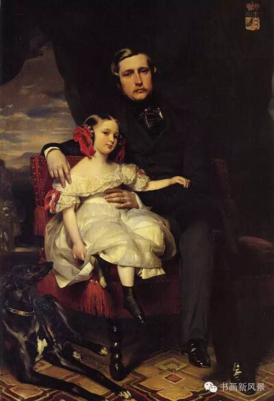  德国的宫廷画家，温德尔哈尔特（Franz Xaver Winterhalter，1805-1873），专门绘制欧洲的王室形象：奥地利，德意志，俄罗斯，法国，英国，甚至亚洲的皇帝国王和王后们，都请他做过肖像画。