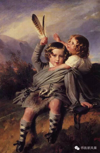  德国的宫廷画家，温德尔哈尔特（Franz Xaver Winterhalter，1805-1873），专门绘制欧洲的王室形象：奥地利，德意志，俄罗斯，法国，英国，甚至亚洲的皇帝国王和王后们，都请他做过肖像画。