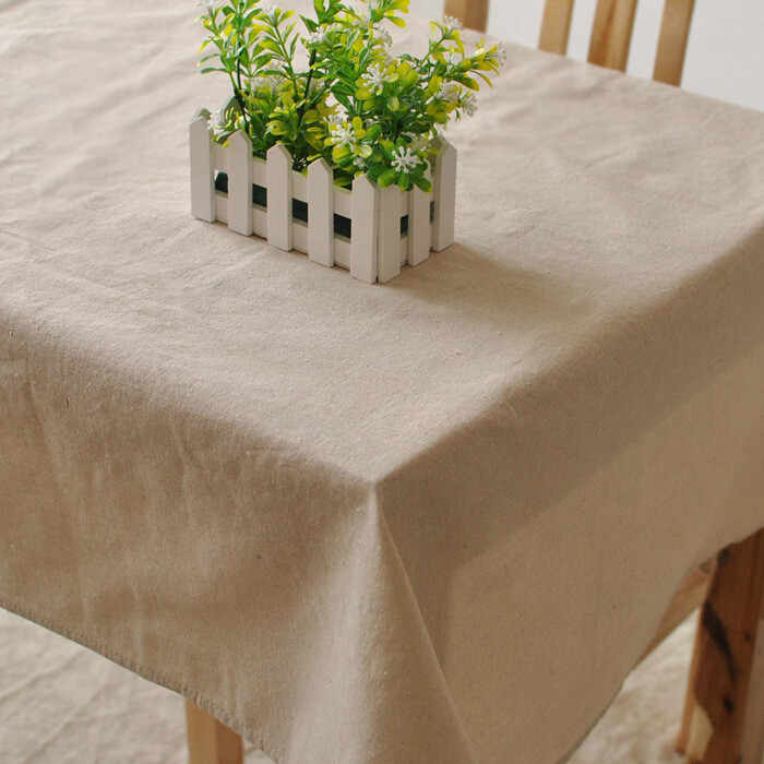 良品风格素麻桌布 现代简约棉麻餐桌布桌垫 茶几布 盖布 背景布
