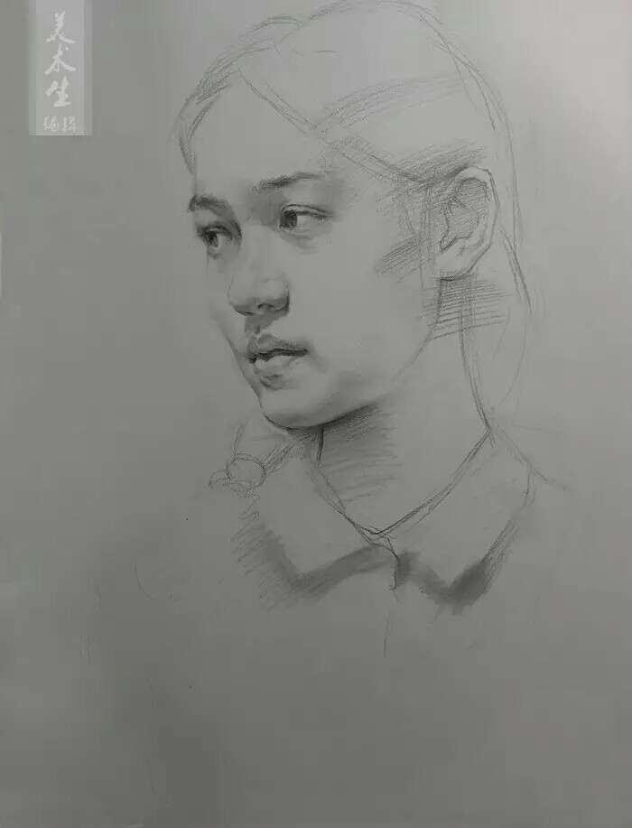 素描1转载自美术生蒋铭科人物画