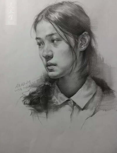 素描1转载自美术生蒋铭科人物画