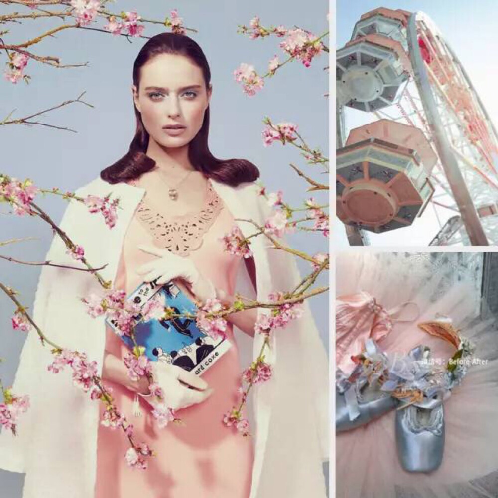  色彩的杂糅却并不显得凌乱，家居种类繁多却各司其职。没有精确的界限分隔，却进行着明确的功能强调。充满法国气息的空间装饰，淡淡的玫瑰石英粉与海蓝色分外和谐。技艺繁杂而雕刻精致的天花板，纹饰经典而线条垂直的紫色立柱，淡雅而清新的布艺沙发，每一份独到的设计构思都诉说着优雅与奢华。