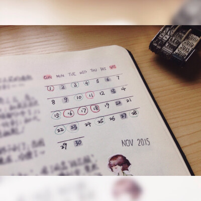 月历 Bullet Journal 手帐