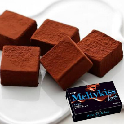 日本进口零食 Meiji明治 Meltykiss雪吻可可夹心黑巧克力46g60g