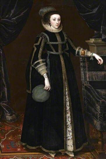 1620Portrait of a Lady (probably Mary Hungate), attributed to Marcus Gheeraerts the Younger, ca 1620