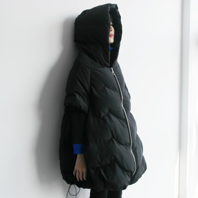 Down Coat 带帽羽绒斗篷连衣裙外套