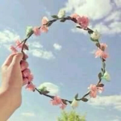 情侣头像花环