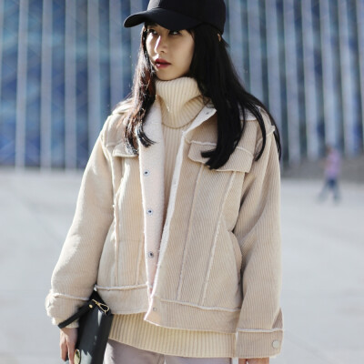 Wool Lamb Jacket 皮毛一体灯芯绒羊羔毛外套 两色入