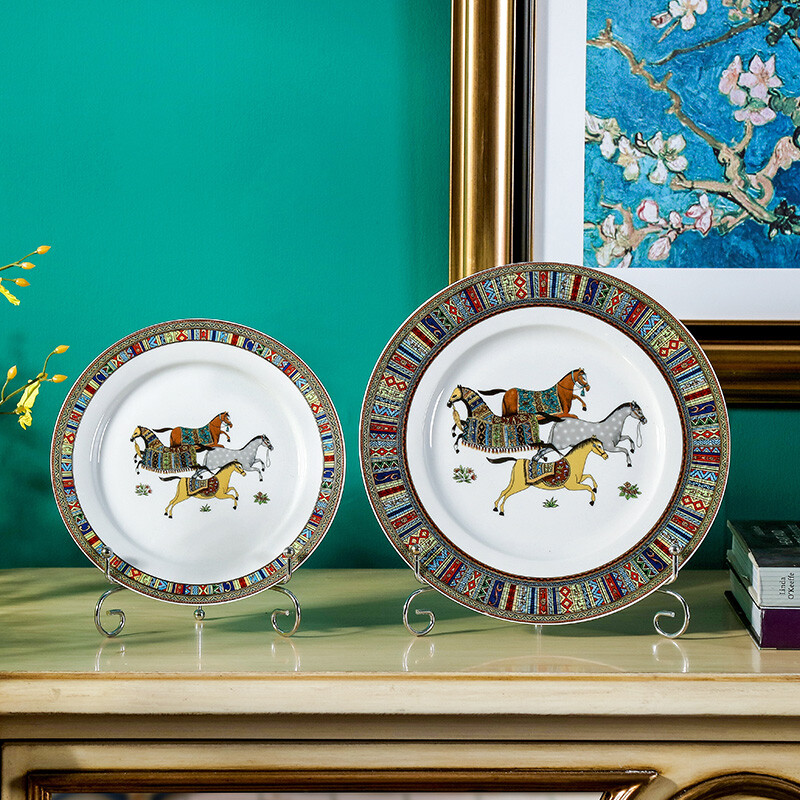 奇居良品 欧式家居装饰餐厨餐具 艾玛仕陶瓷骨瓷餐盘子