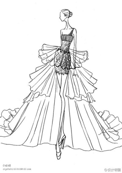 &amp;lt;那些大师的手绘服装婚纱设计图&amp;gt;@怪兽m(ಡωಡ)