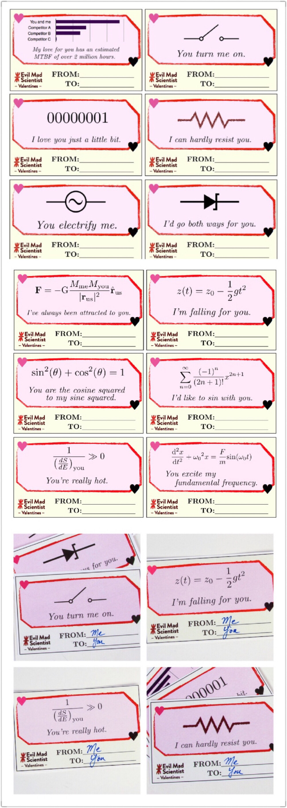 数学公式加告白创意贴纸