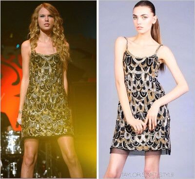 Event：“Two Is Better Than One” | 2009 z100 Jingle Bell Ball | December 11, 2009 Dress：Jovani ‘Beaded Cocktail Dress’ Taylor于2009.12.11出席了Z100 Jingle Bell Ball，并和Boys Like Girls的主唱合唱…