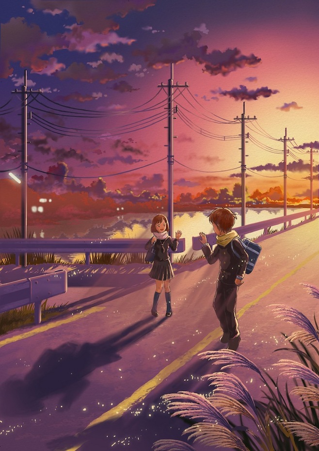 插画 风景 人物 森系 手绘 水彩 涂鸦 星空 唯美 意境 背景 二次元 小