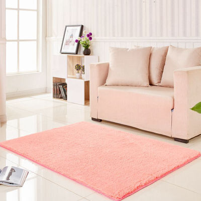 华伟羊羔绒地毯 时尚纯色客厅茶几卧室满铺床边长方形地垫可定制