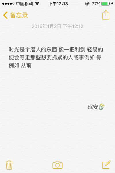 备忘录文字 时光是个磨人的东西 像一把利剑 轻易的便会夺走那些想要抓紧的人或事例如 你 例如 从前