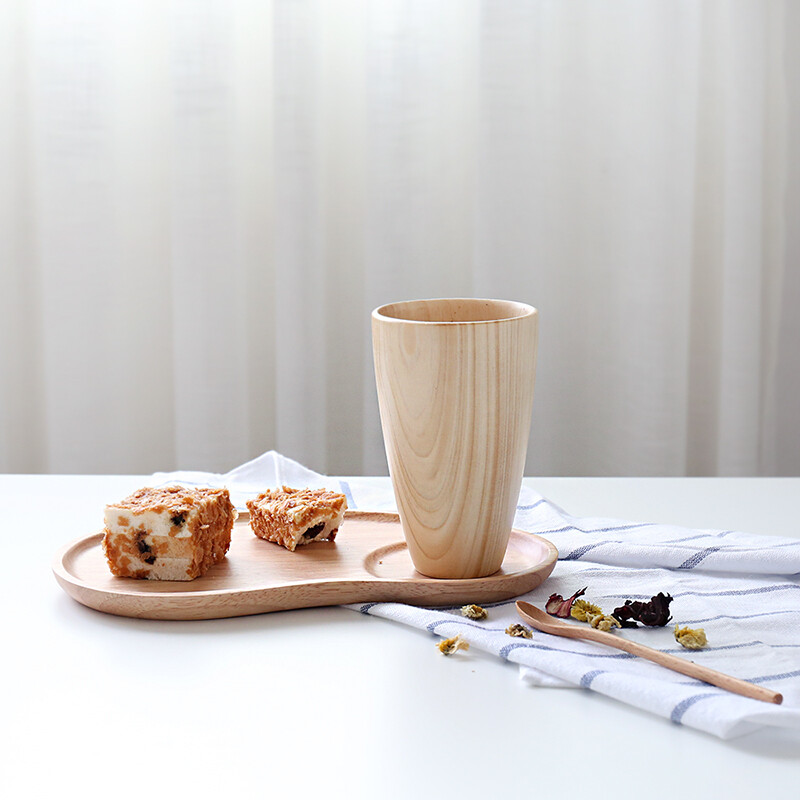 日式木质家用杯子水杯茶杯咖啡杯 简约创意办公室水杯情侣杯子