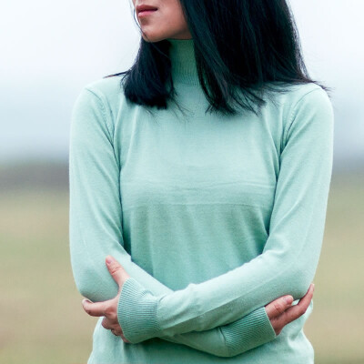 韩版毛衣女套头短款加厚修身显瘦长袖高领羊毛衫打底针织衫纯色