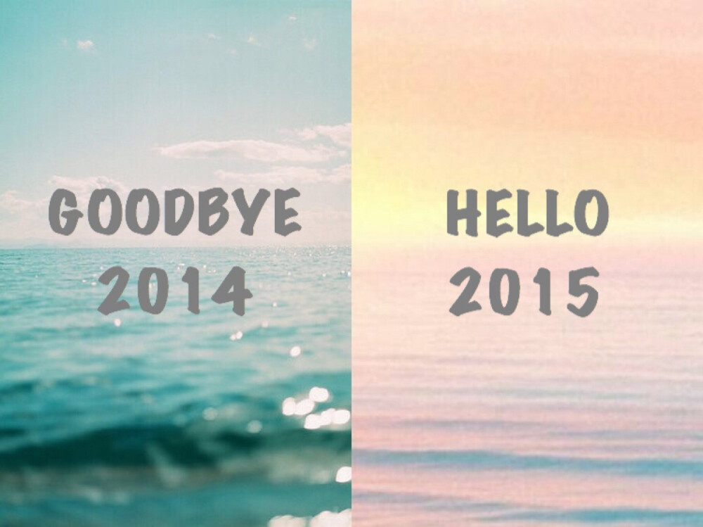 Goodbye2014 Hello2015 Happy New Year 新年快乐【喜欢请关注我哦～微博@佳佳佳佳心饼干】