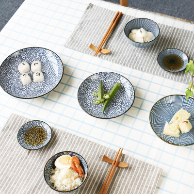 日式和风创意陶瓷家用餐具碗盘碟套装 菜盘子牛排盘味碟骨碟饭碗