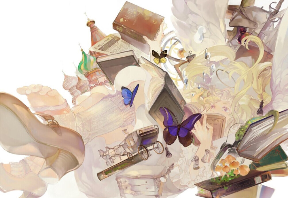 动漫 美图 插画 壁纸 二次元 少女 唯美 场景 pixiv 国人画师nineo 搬运 侵删 「捕夢少女」#新年第一弹#