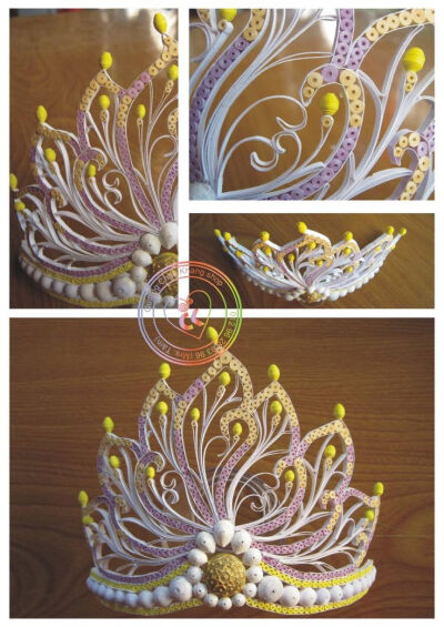 皇冠 衍纸 纸艺 折纸 3D DIY
