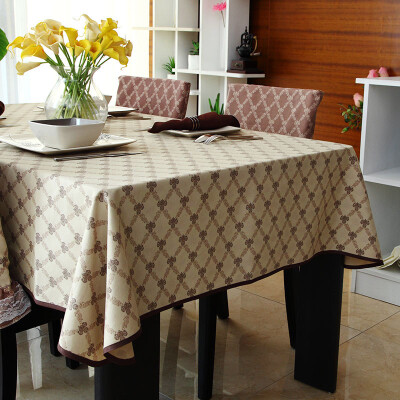 格蓝丽芙美式餐桌布布艺涤棉简约现代印花圆桌布定做茶几台布