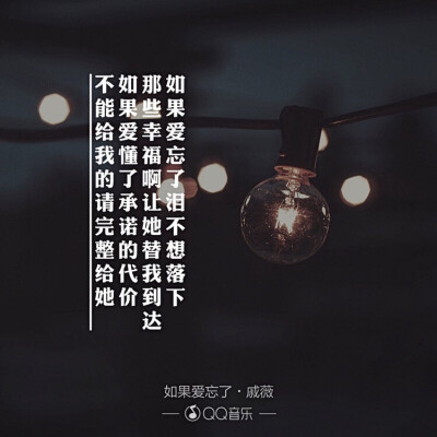 【音乐是解药】《如果爱忘了》歌词.文字壁纸.手机壁纸.聊天背景.