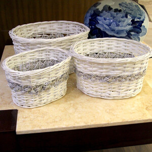 知根 天然手工藤编花篮花筐  插花花器花瓶 田园风格家居装饰品