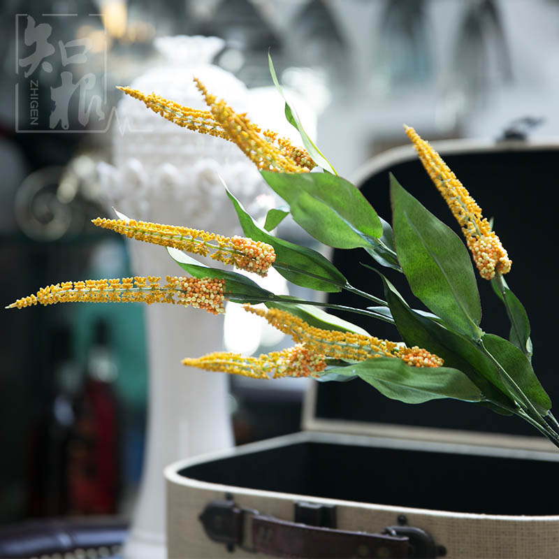 家居饰品 高仿真花假花鼠刺特色绿植插花配材 人造花 装饰花 客厅