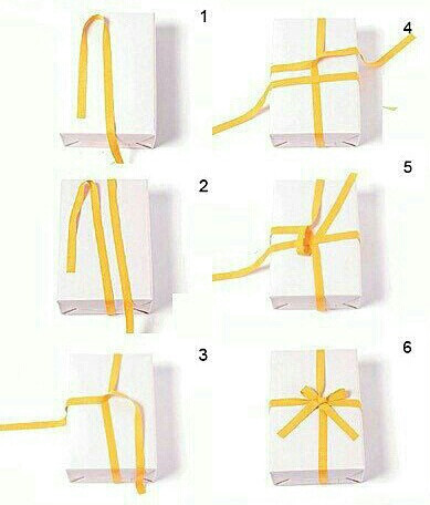 「缎带的十形系法」一些礼物包装的方法。