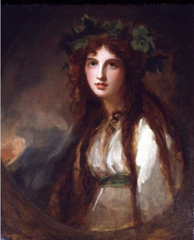 George Romney画的著名英伦玫瑰，纳尔逊的情妇Lady Hamilton