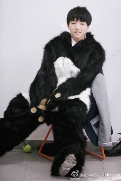 屋里国宝凯，愿你好好长大，以后能按自己的喜好而活。(´-ωก`)晚安么么哒（*＾3＾）「cr.超少年密码_FindingSoul官博」