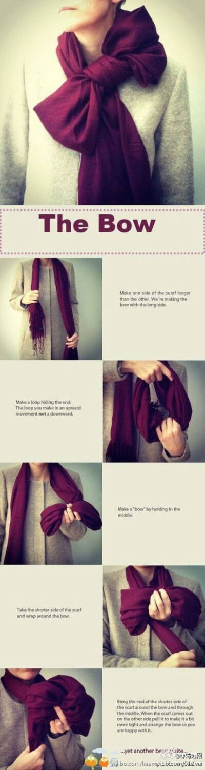 冬季围巾系法