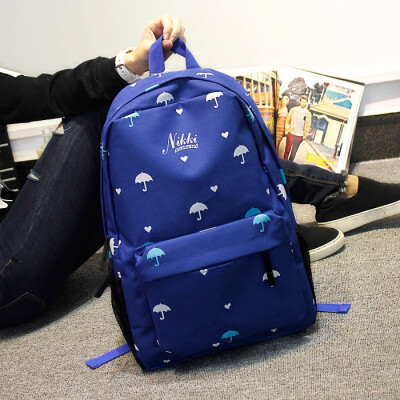 双肩包男女韩版时尚潮休闲学院风印花高中学生书包旅行包电脑背包