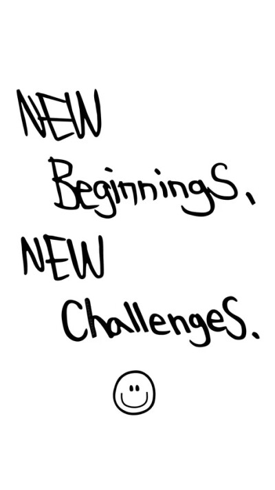 龙哥手写New beginnings,New challenges