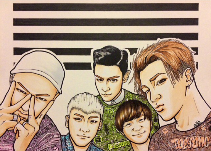 那些强大的饭绘bigbang手绘动漫版