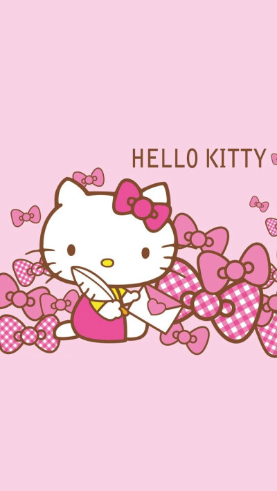 粉色HelloKitty锁屏壁纸