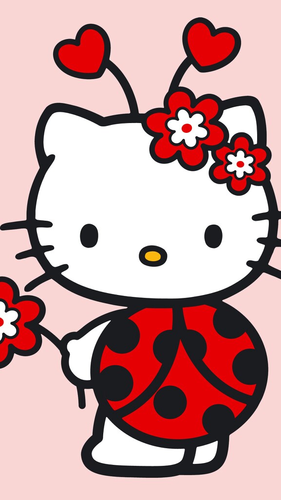 粉色HelloKitty锁屏壁纸