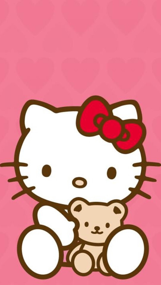 粉色HelloKitty锁屏壁纸