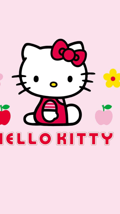 粉色HelloKitty锁屏壁纸