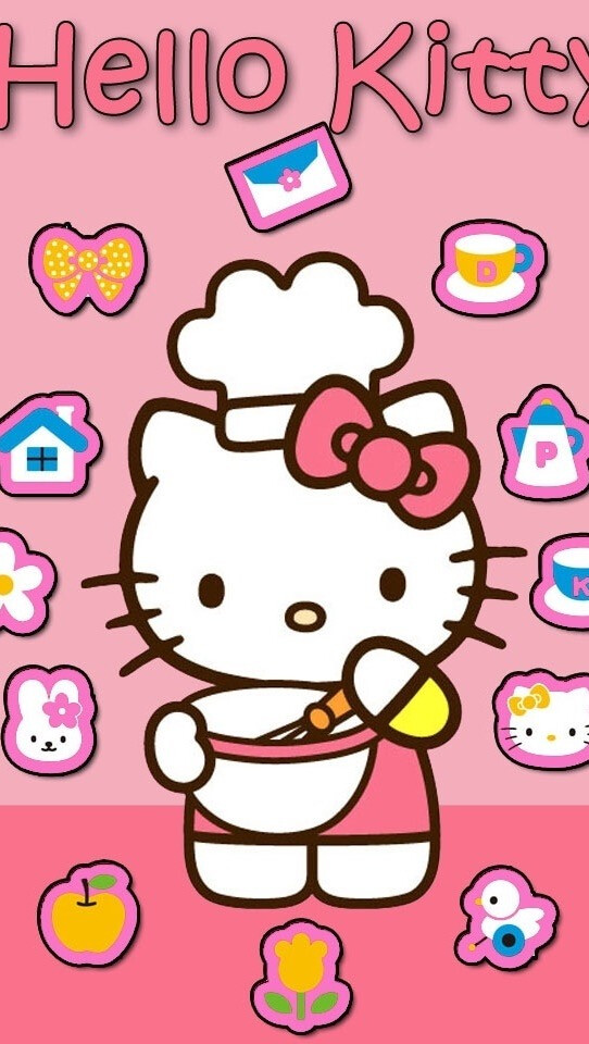 粉色HelloKitty锁屏壁纸