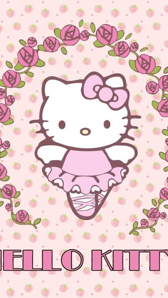 粉色HelloKitty锁屏壁纸