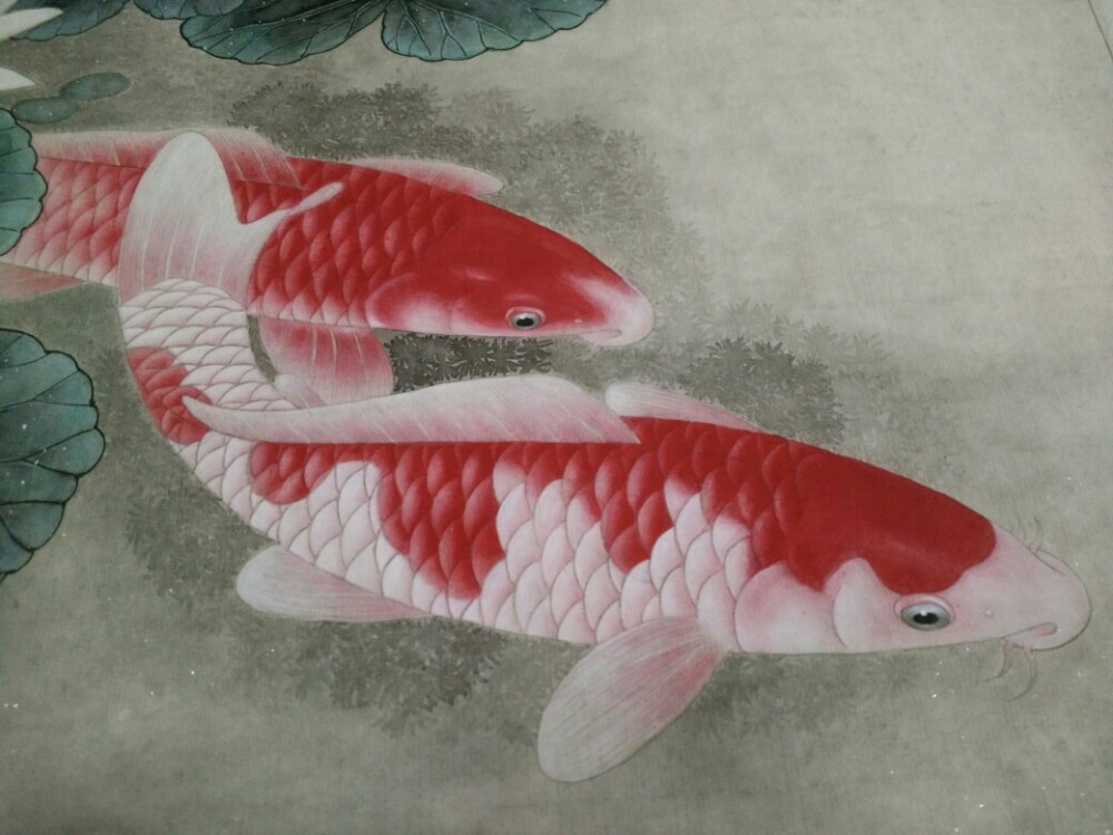 工笔画～鱼，淘宝店铺号:5352787