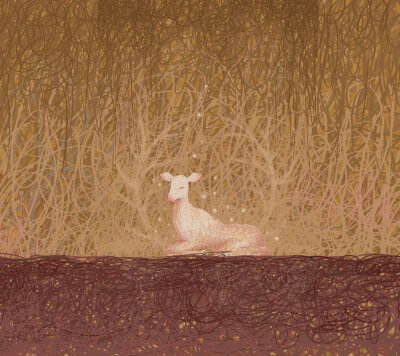 「鹿」安静，沉稳，在杂乱里重生。